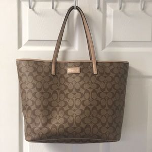 Oversized coach shoulder bag/tote